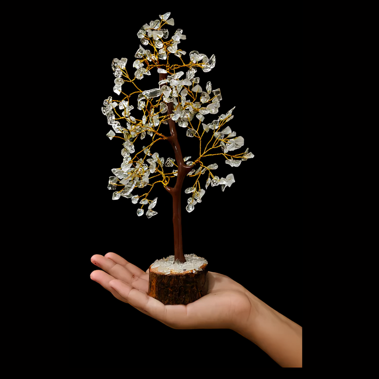 Sphatik Wooden Tree