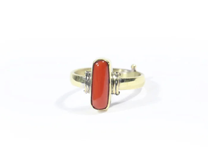 Natural Coral (Moonga) Ring (7 Ratti)