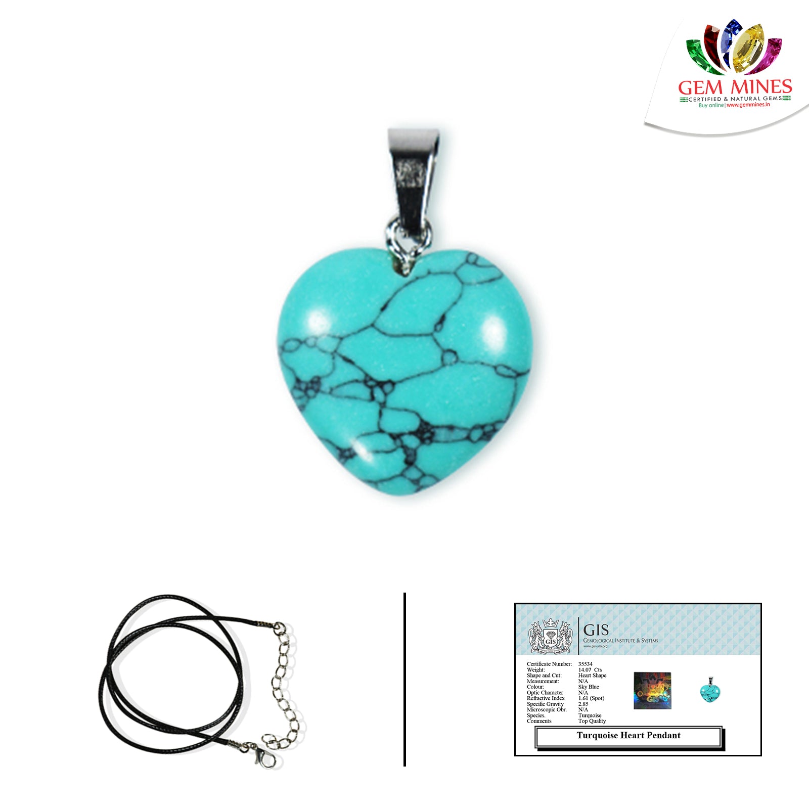 Turquoise Heart Pendant