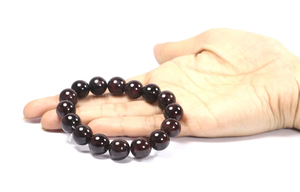 Red Garnet Big Beads Bracelet