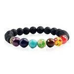 Seven Chakra Lava Bracelet