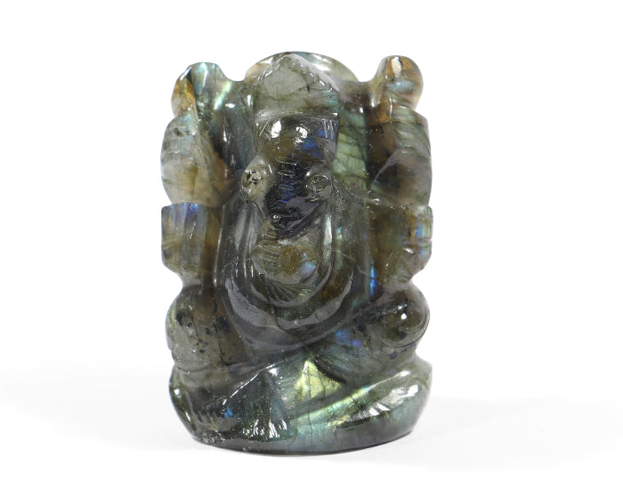 Natural Labradorite Ganesh Ji Statue