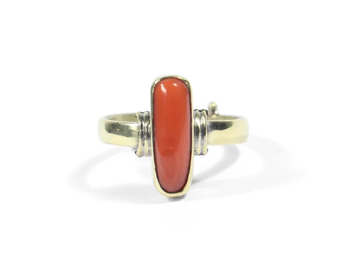 Natural Coral (Moonga) Ring (7 Ratti)