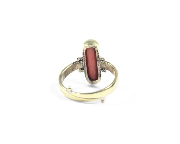 Natural Coral (Moonga) Ring (7 Ratti)