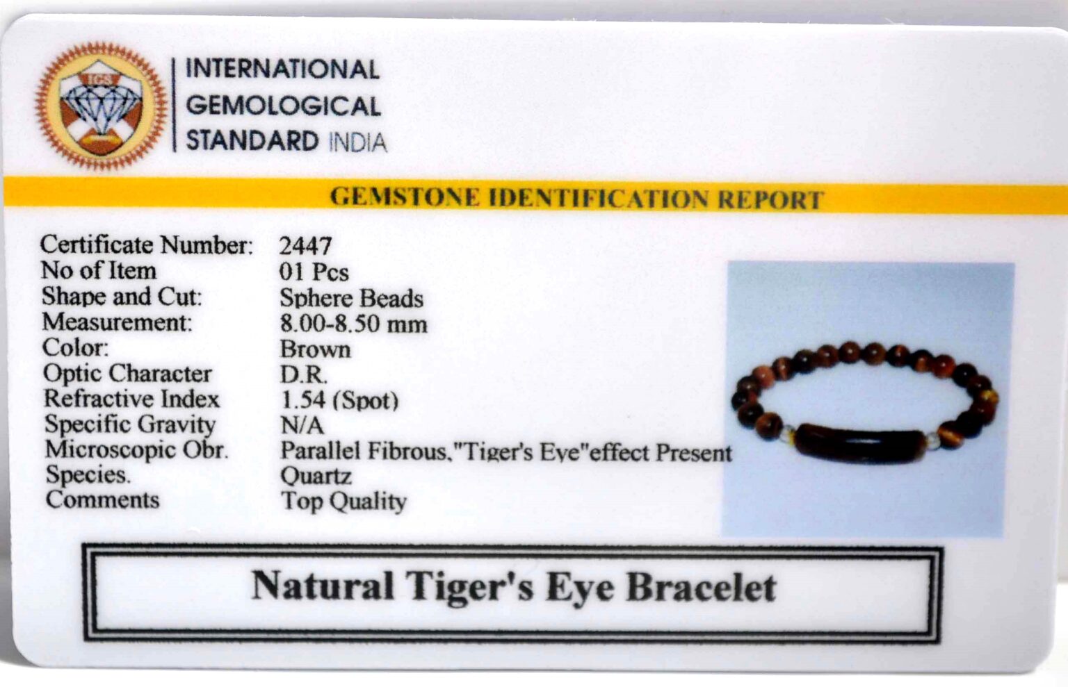 Tiger's Eye Energy Curve Bracelet