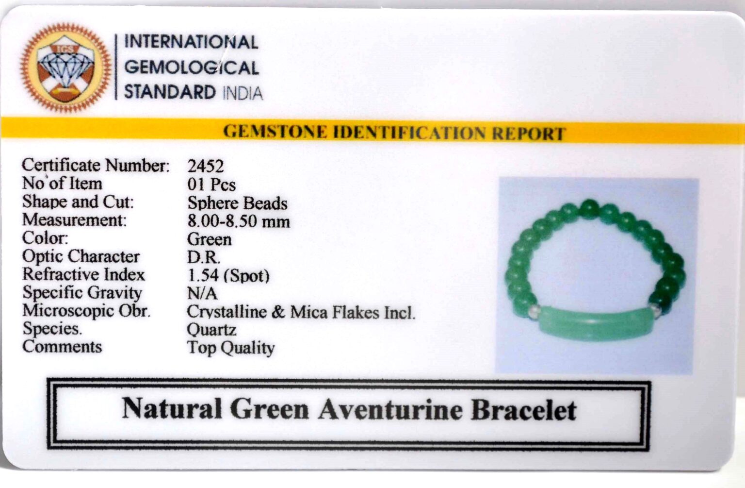 Green Aventurine Energy Curve Bracelet