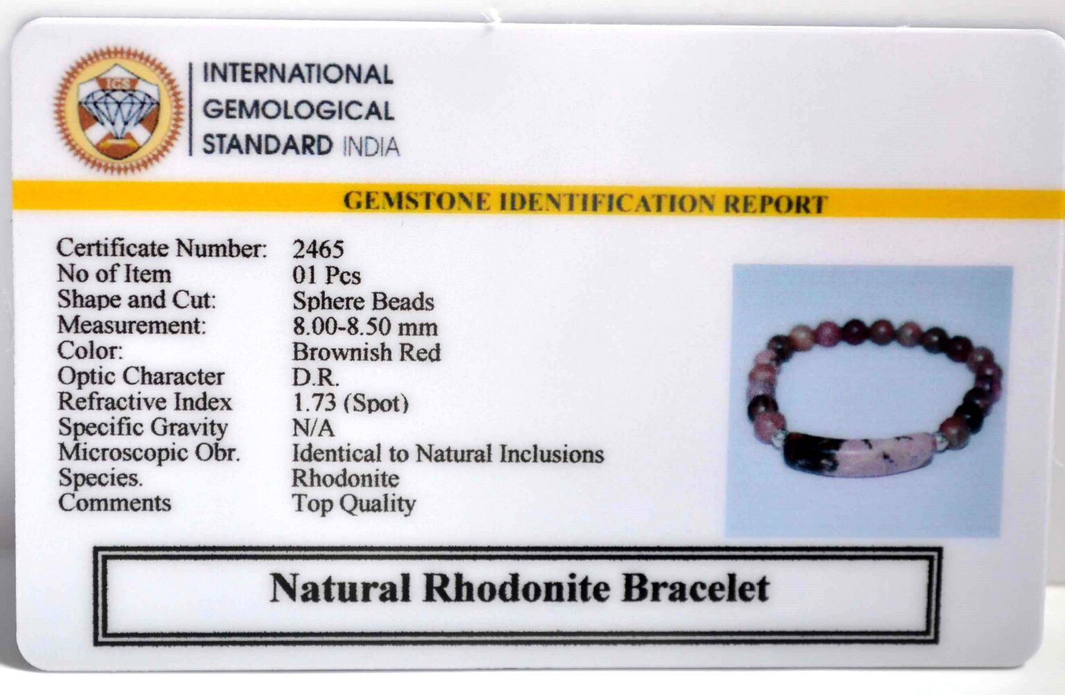 Rhodonite Energy Curve Bracelet