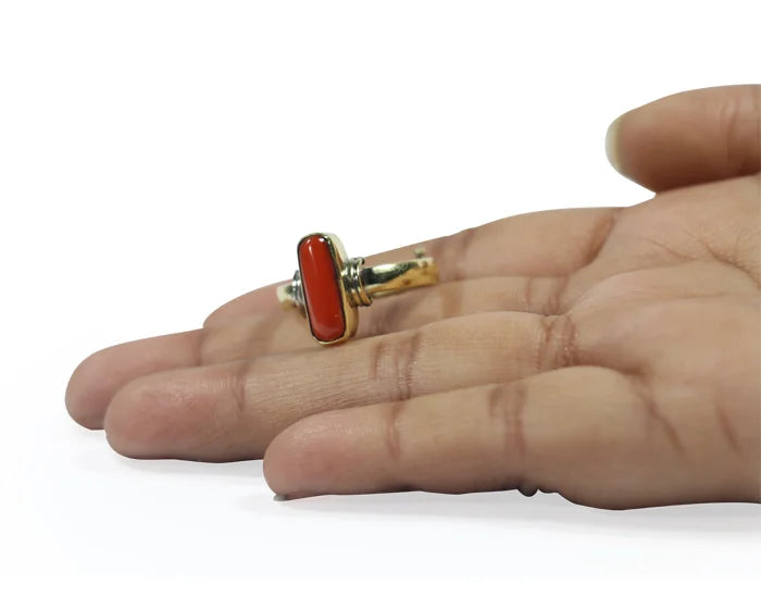 Natural Coral (Moonga) Ring (5 Ratti)