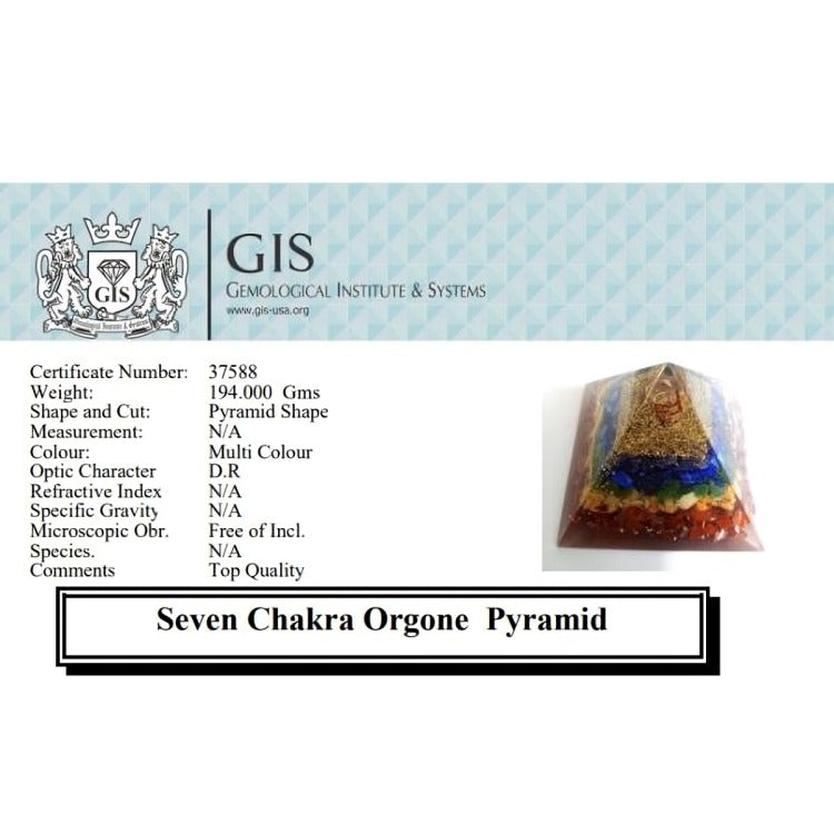 Seven Chakra Orgone Pyramid