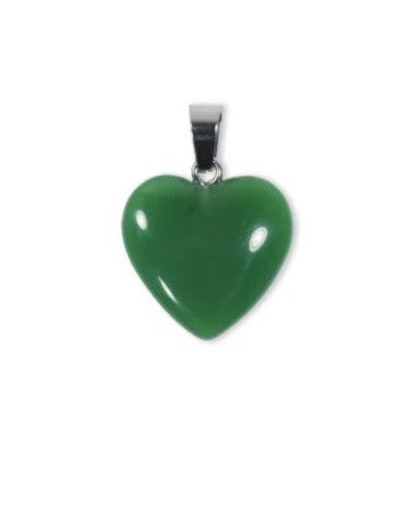 Green Jade Heart Pendant