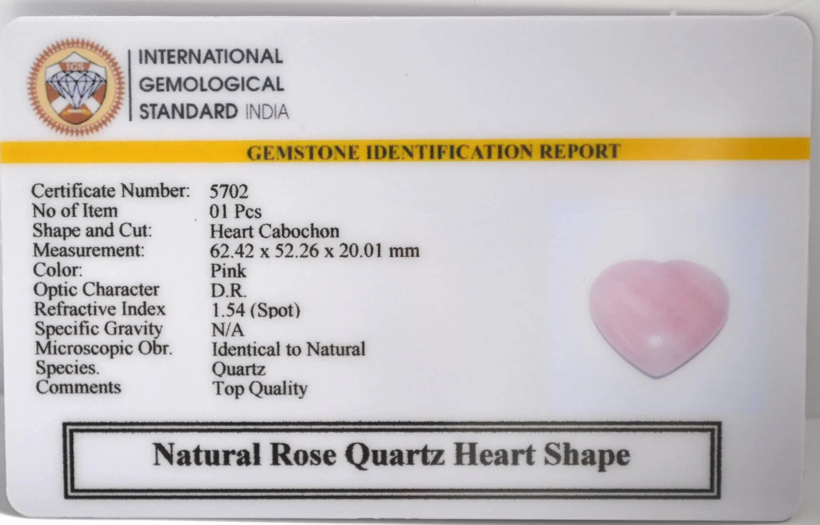 Rose Quartz Heart stone