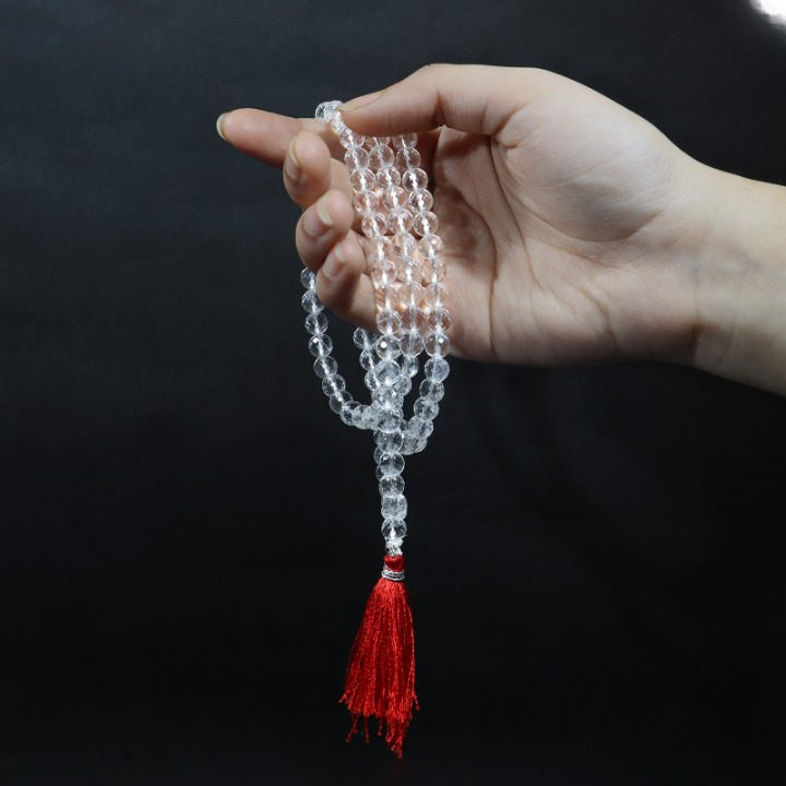 Sphatik Mala Diamond Cut (108+1)