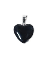 Black Agate Heart Pendant