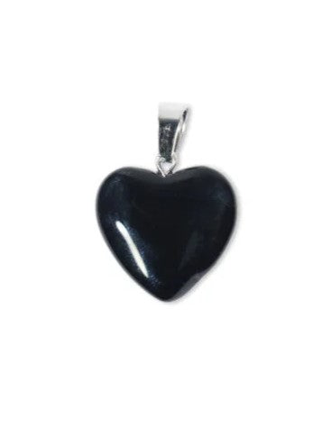 Black Agate Heart Pendant