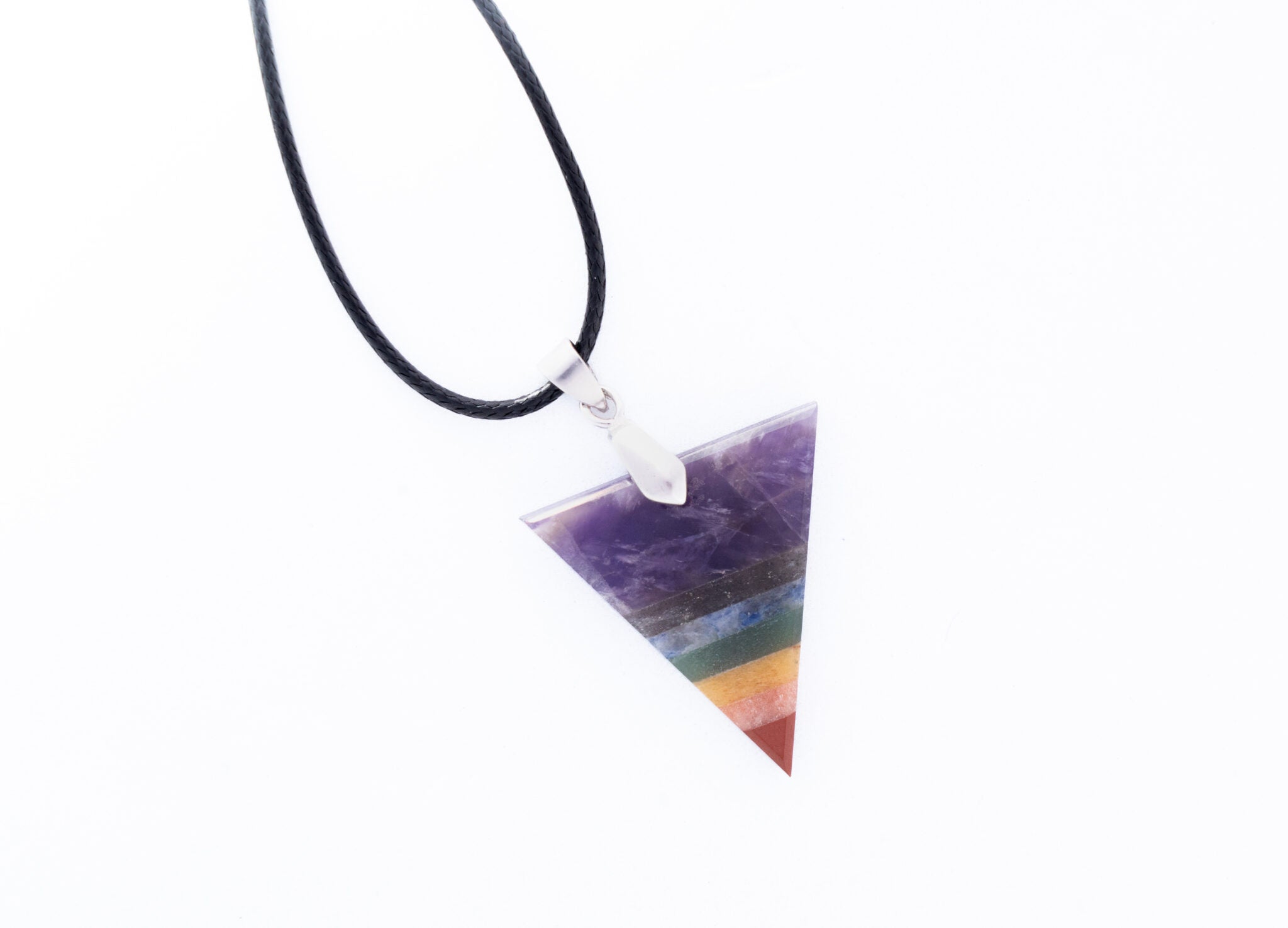 Seven Chakra Triangle Pendant