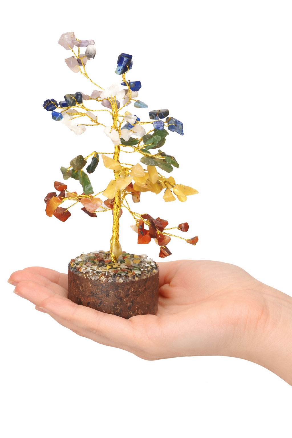 Seven Chakra Golden Wire Tree