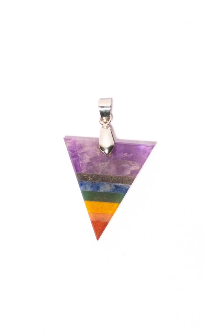 Seven Chakra Triangle Pendant