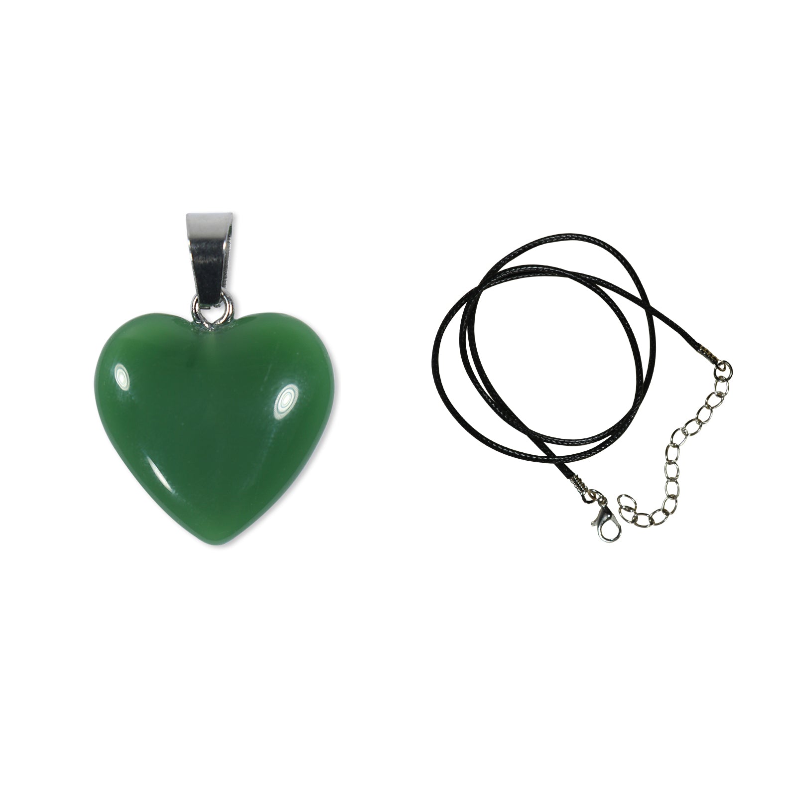 Green Jade Heart Pendant