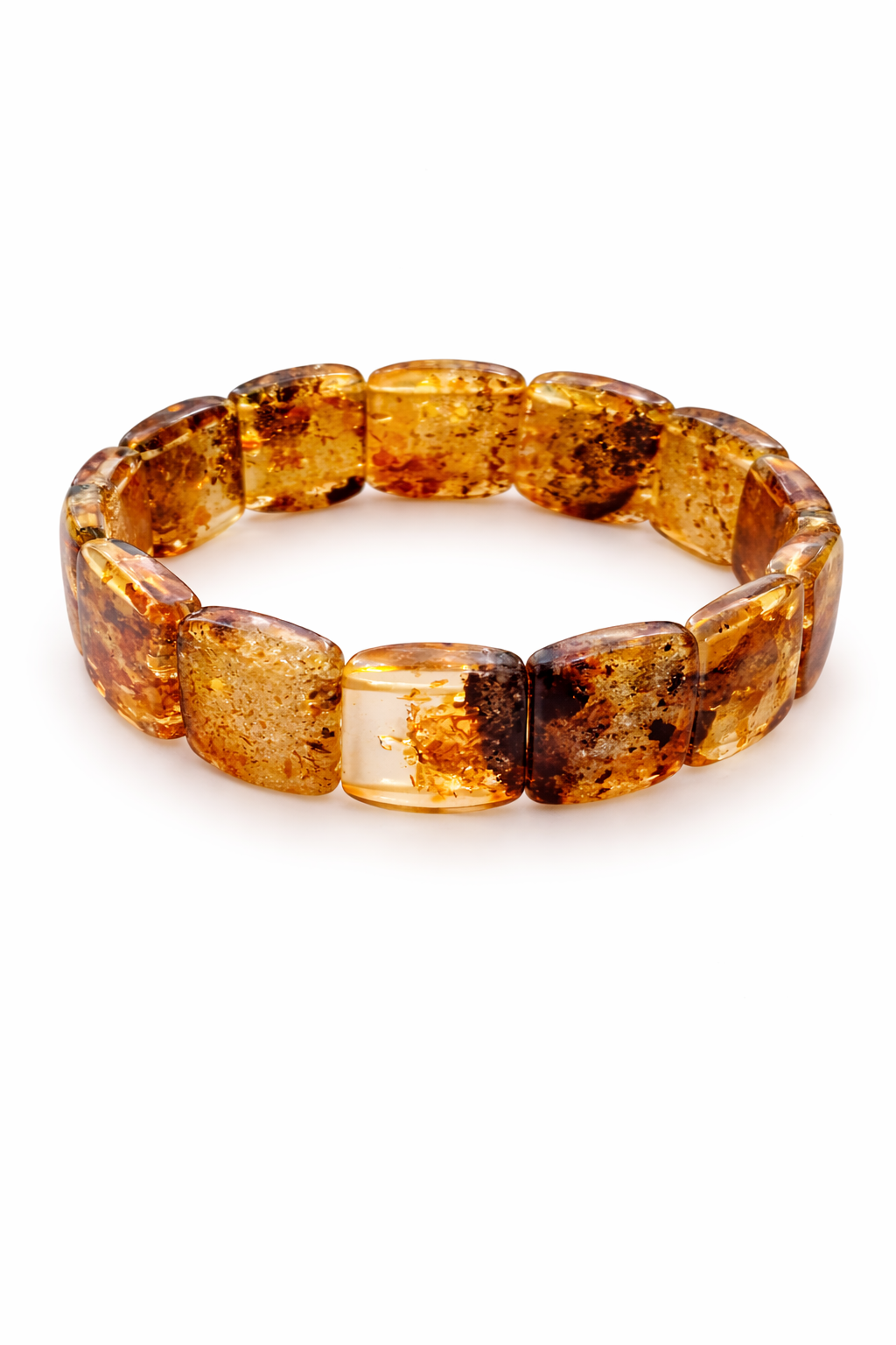 Natural Amber Oval Bracelet