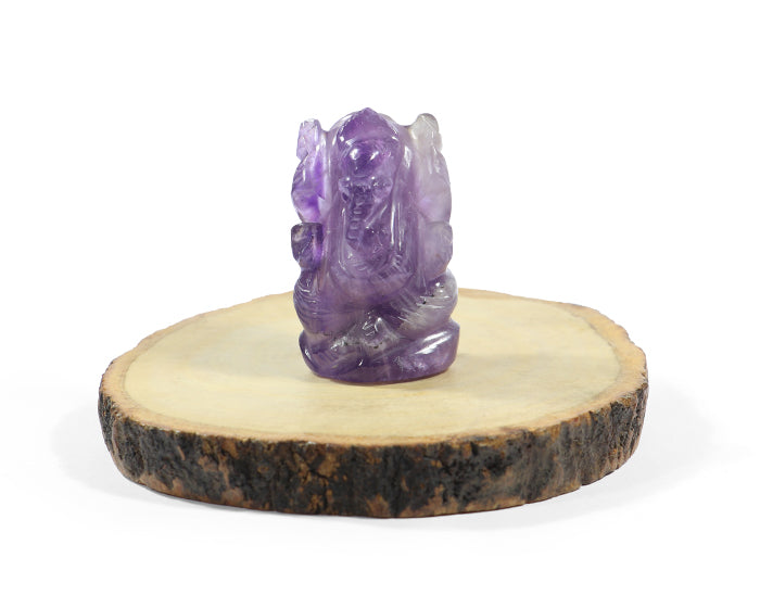 Natural Amethyst Ganesh Ji Statue