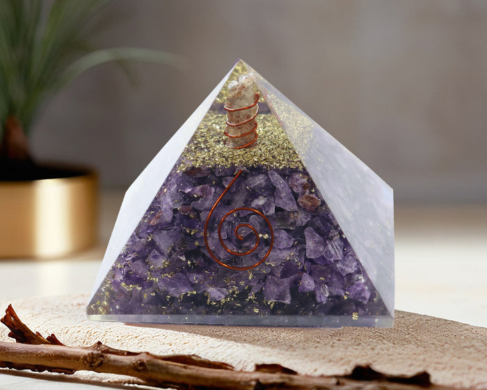 Amethyst Orgone Pyramid