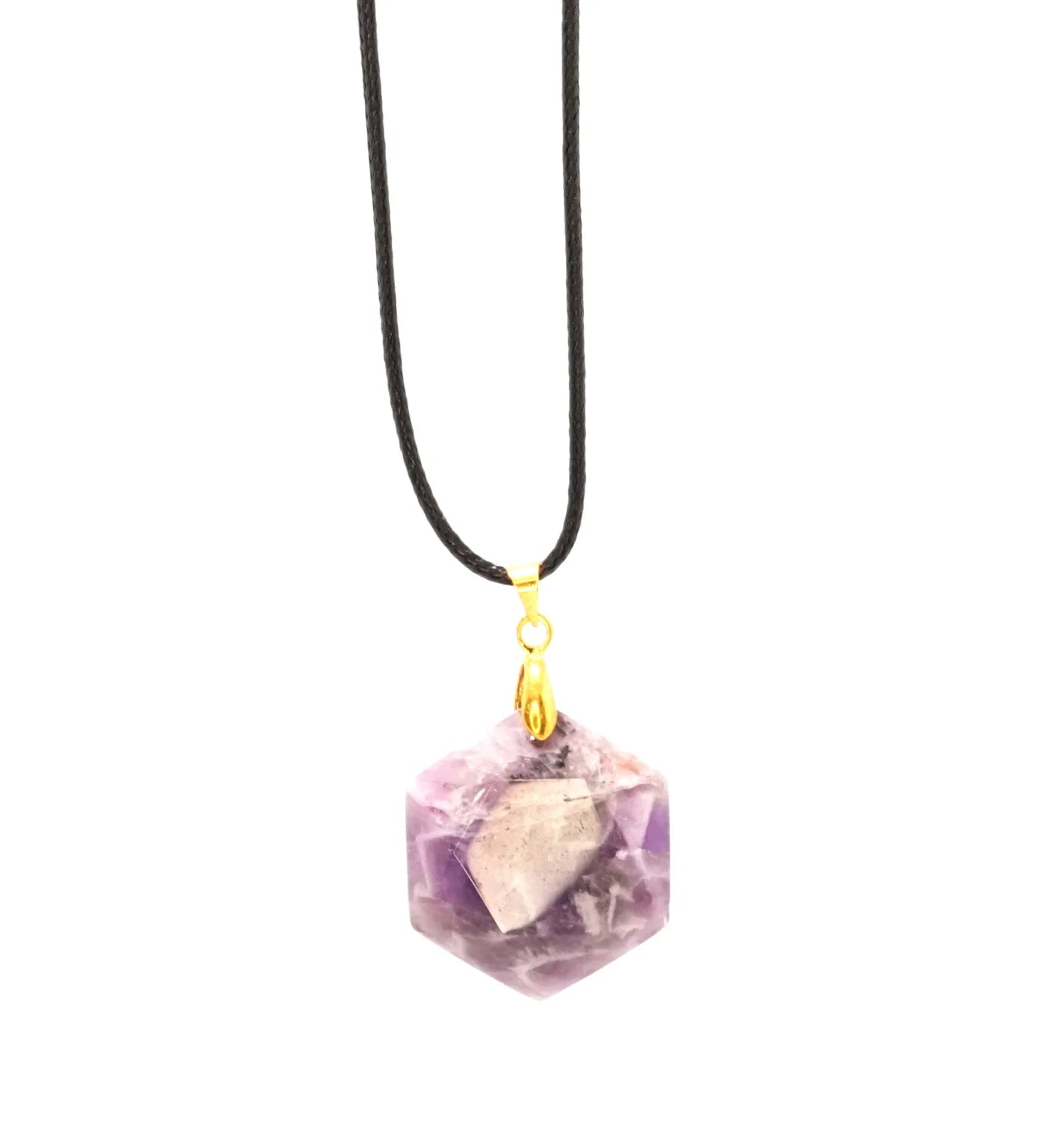 Amethyst Hexagon Pendant
