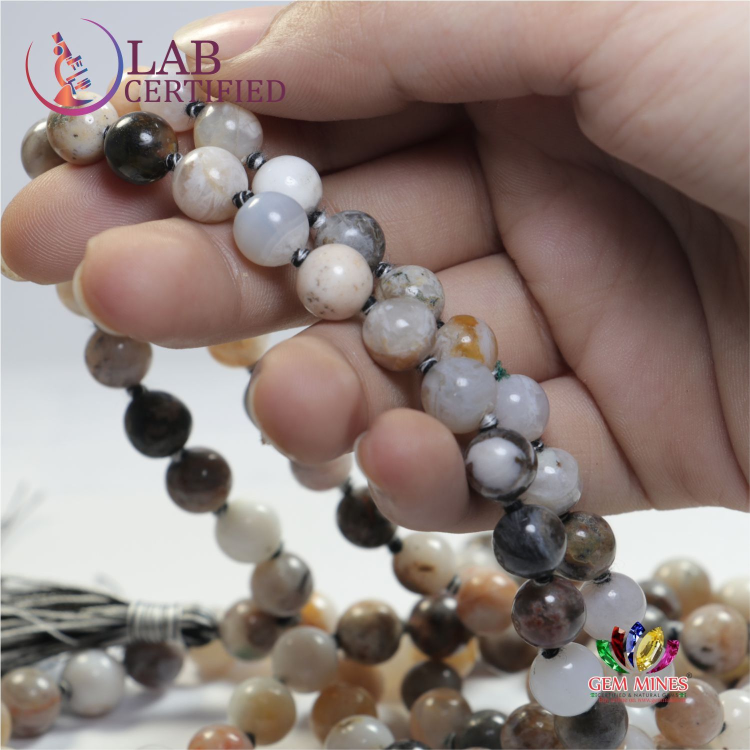 Bamboo Leaf Jaap Mala 8 mm