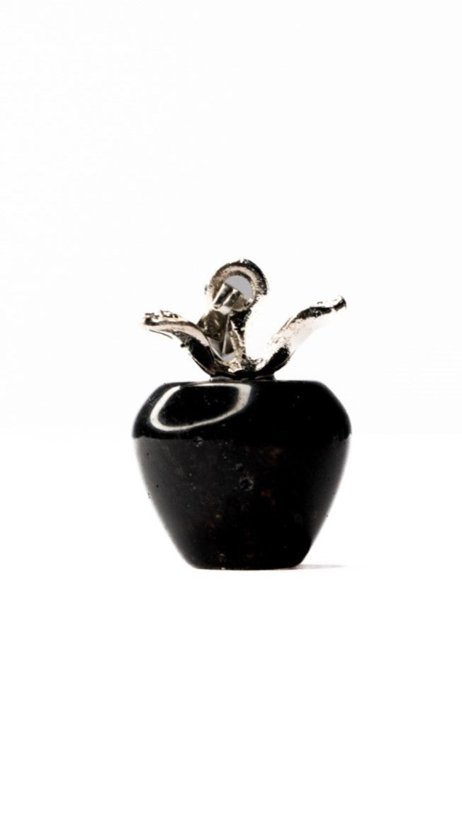 Black Tourmaline Apple Pendant