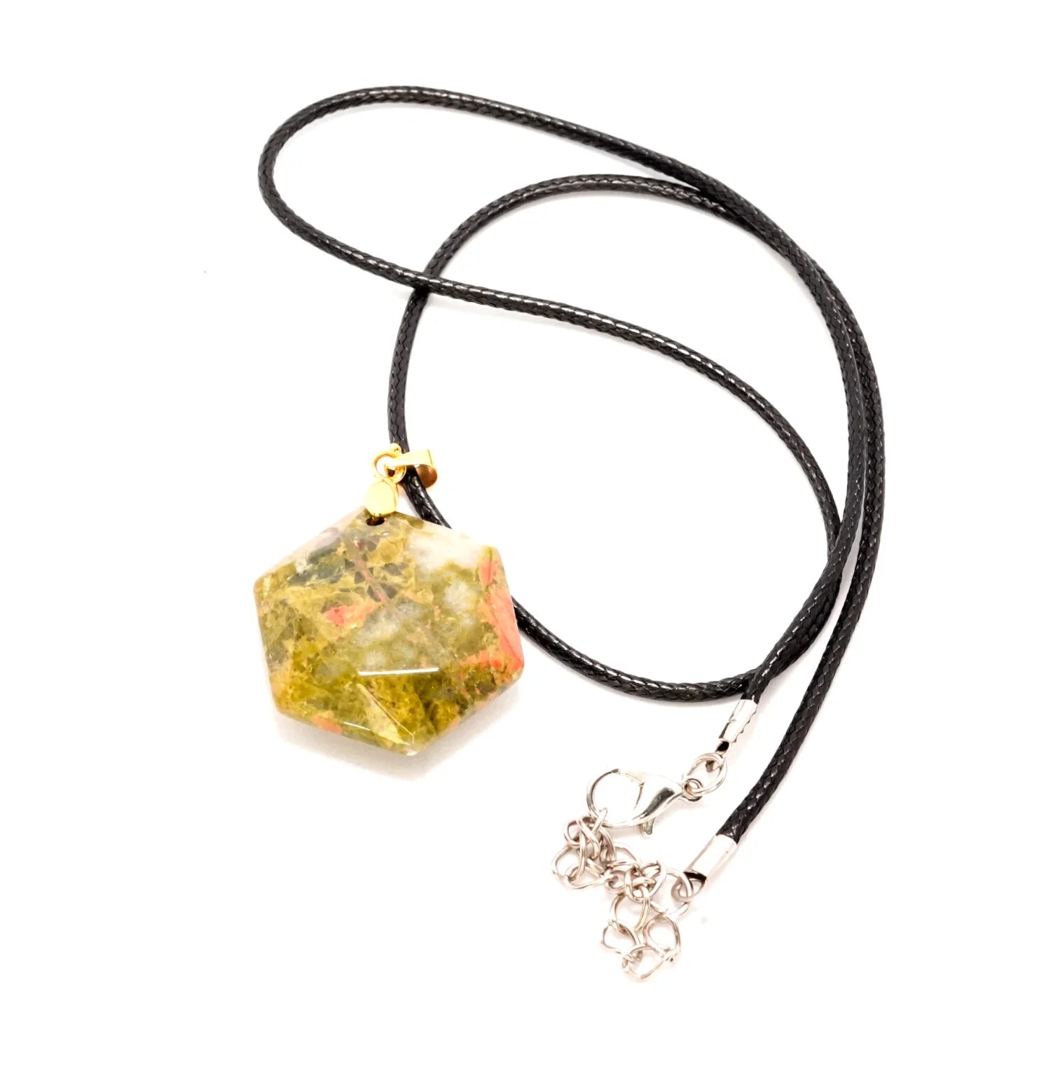 Unakite Hexagon Pendant