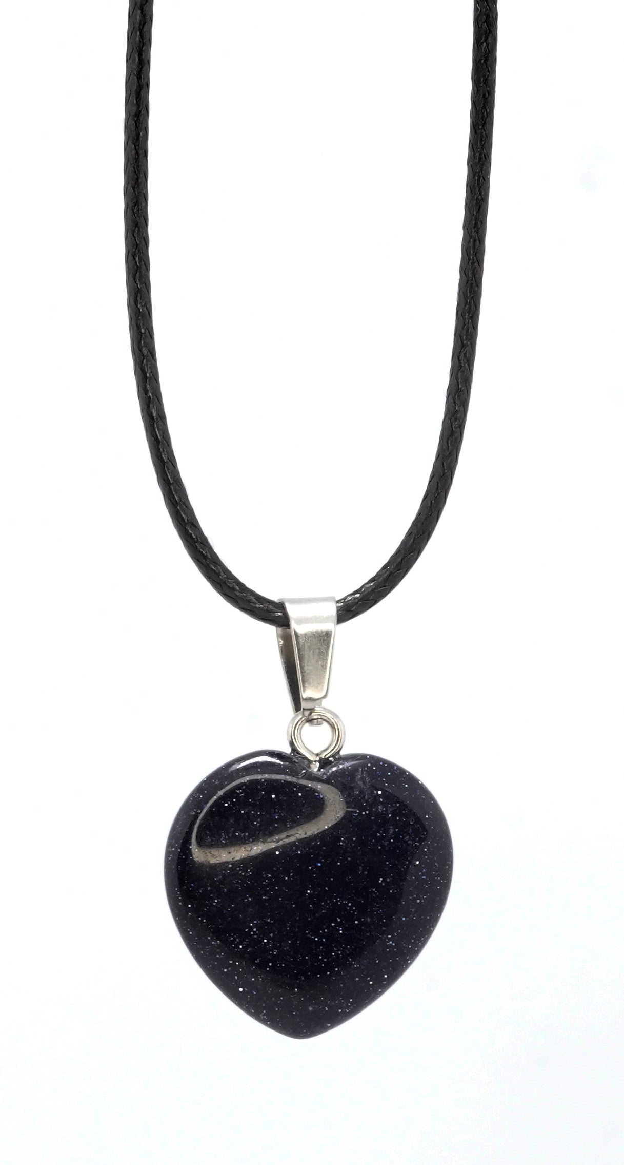 Blue Gold Stone Heart Pendant
