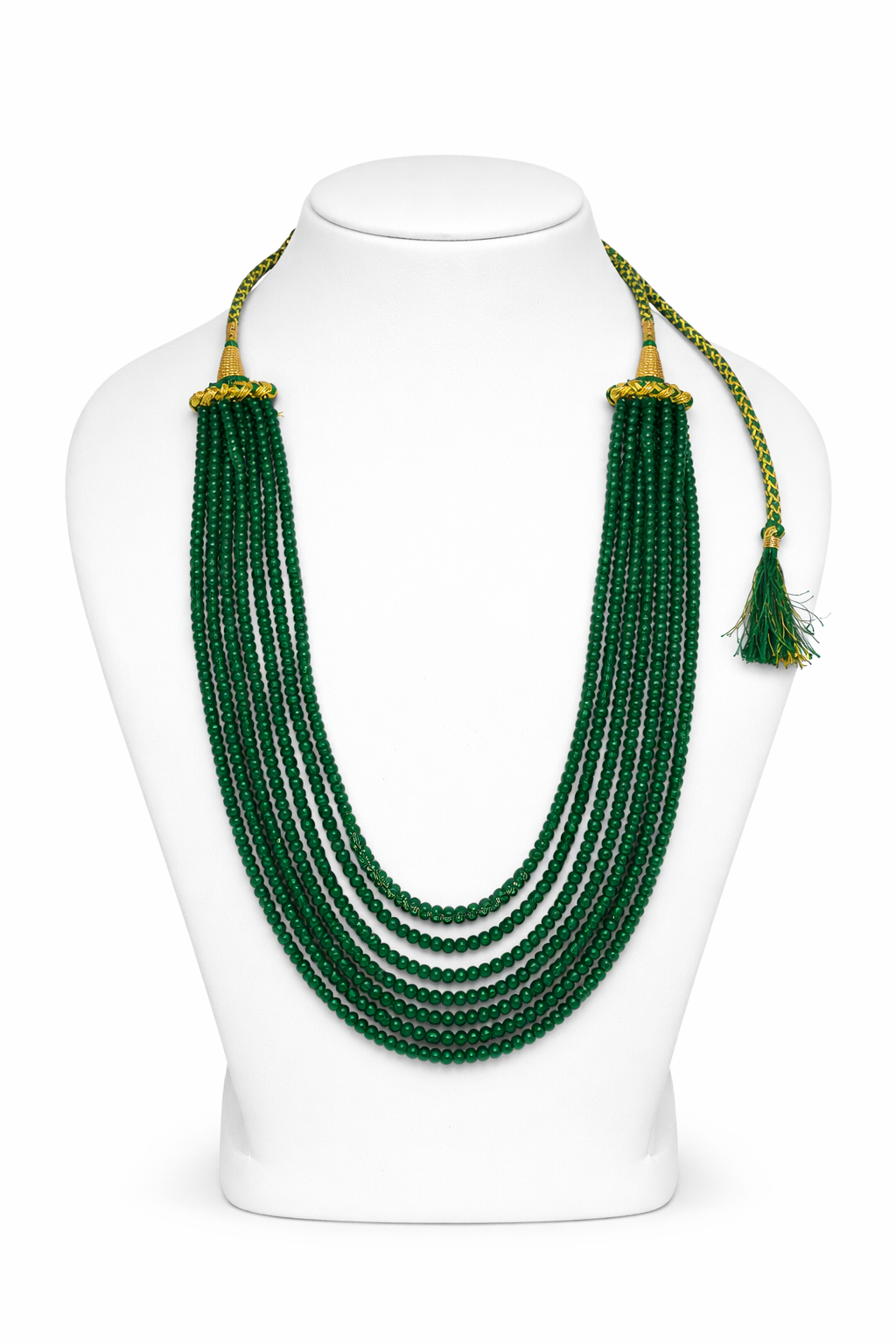 7 Layer Green Mala Semi Precious High Quality 483 CT
