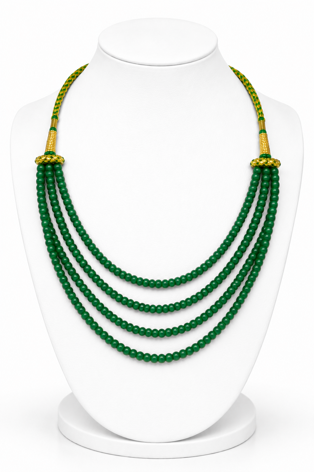 4 Layer Green Mala Semi Precious High Quality 290 CT