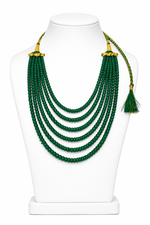 6 Layer Green Mala Semi Precious High Quality 465.60 CT