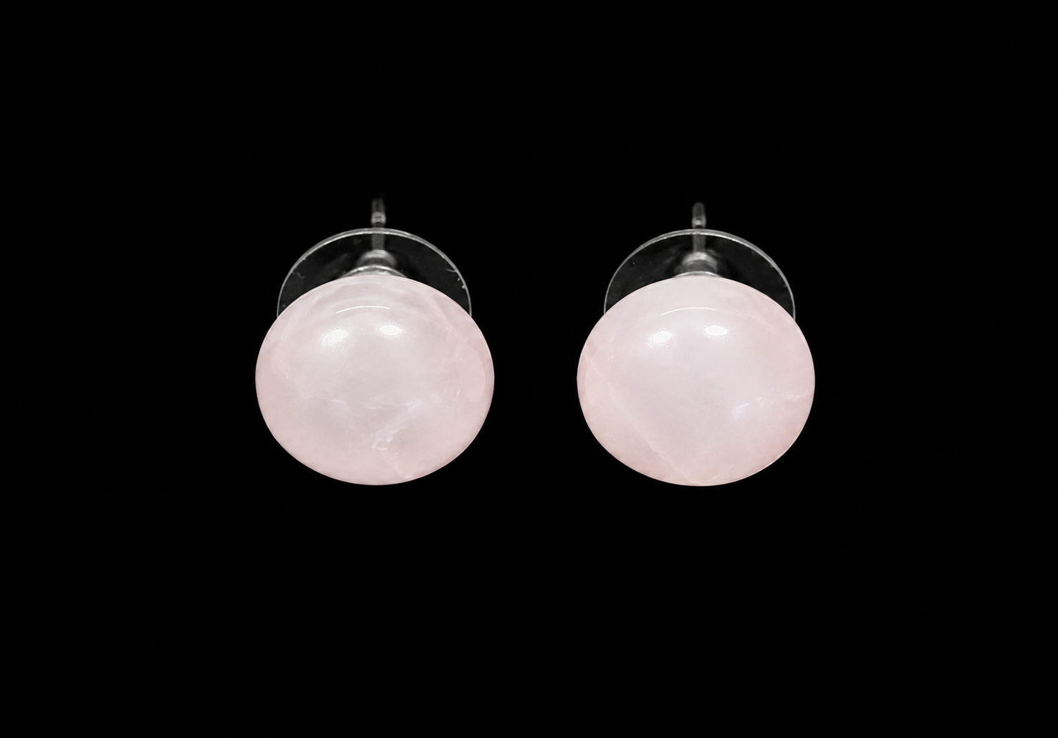 Rose Quartz tops - Earrings