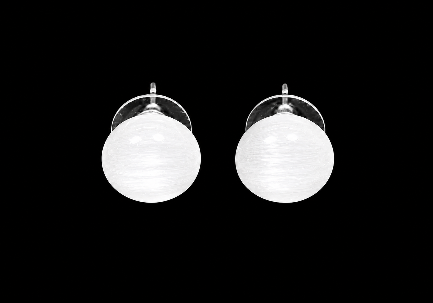 Selenite tops - Earrings