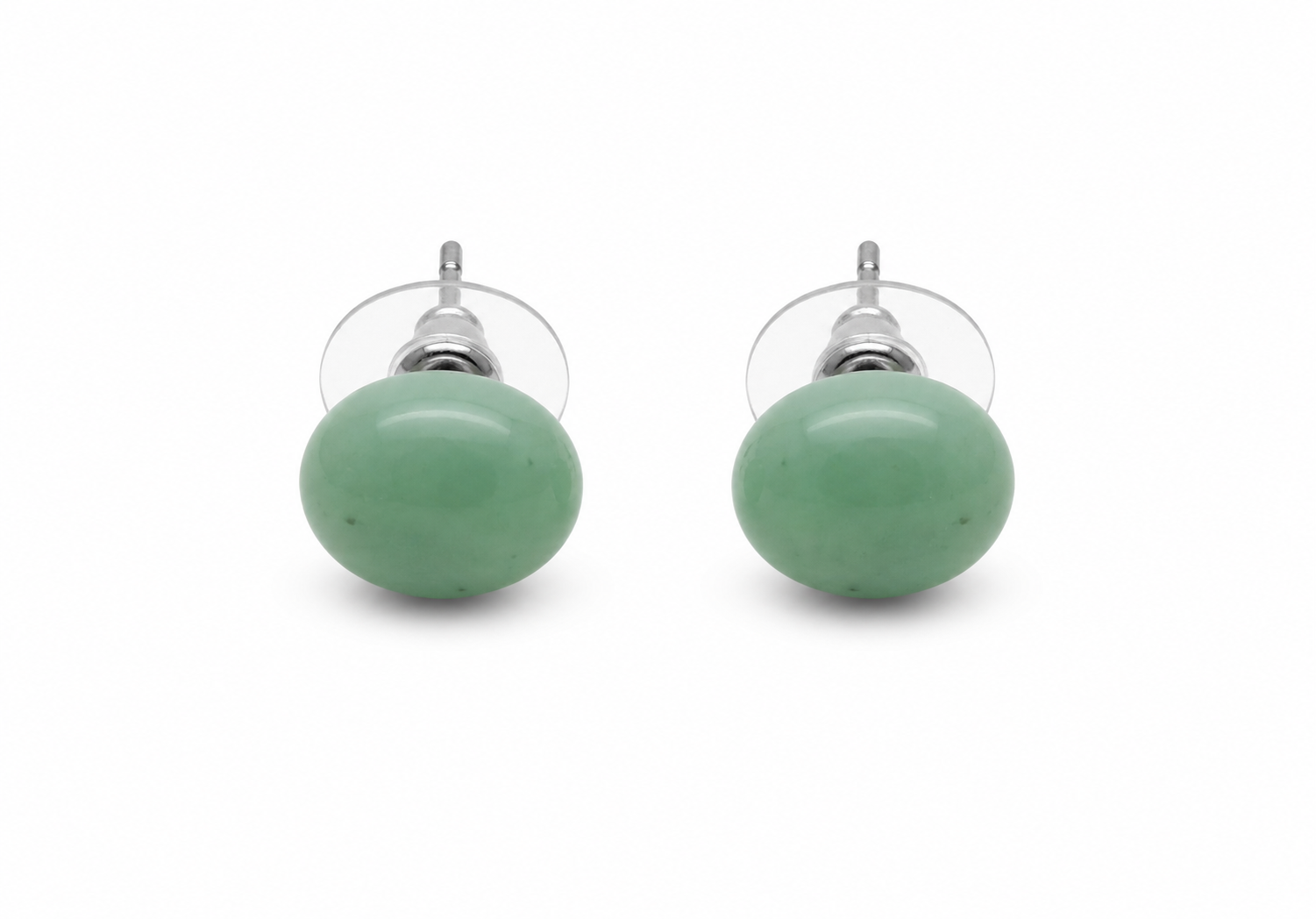 Green aventurine tops - Earrings