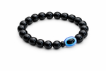 Black Onyx With Evil Eye Bracelet