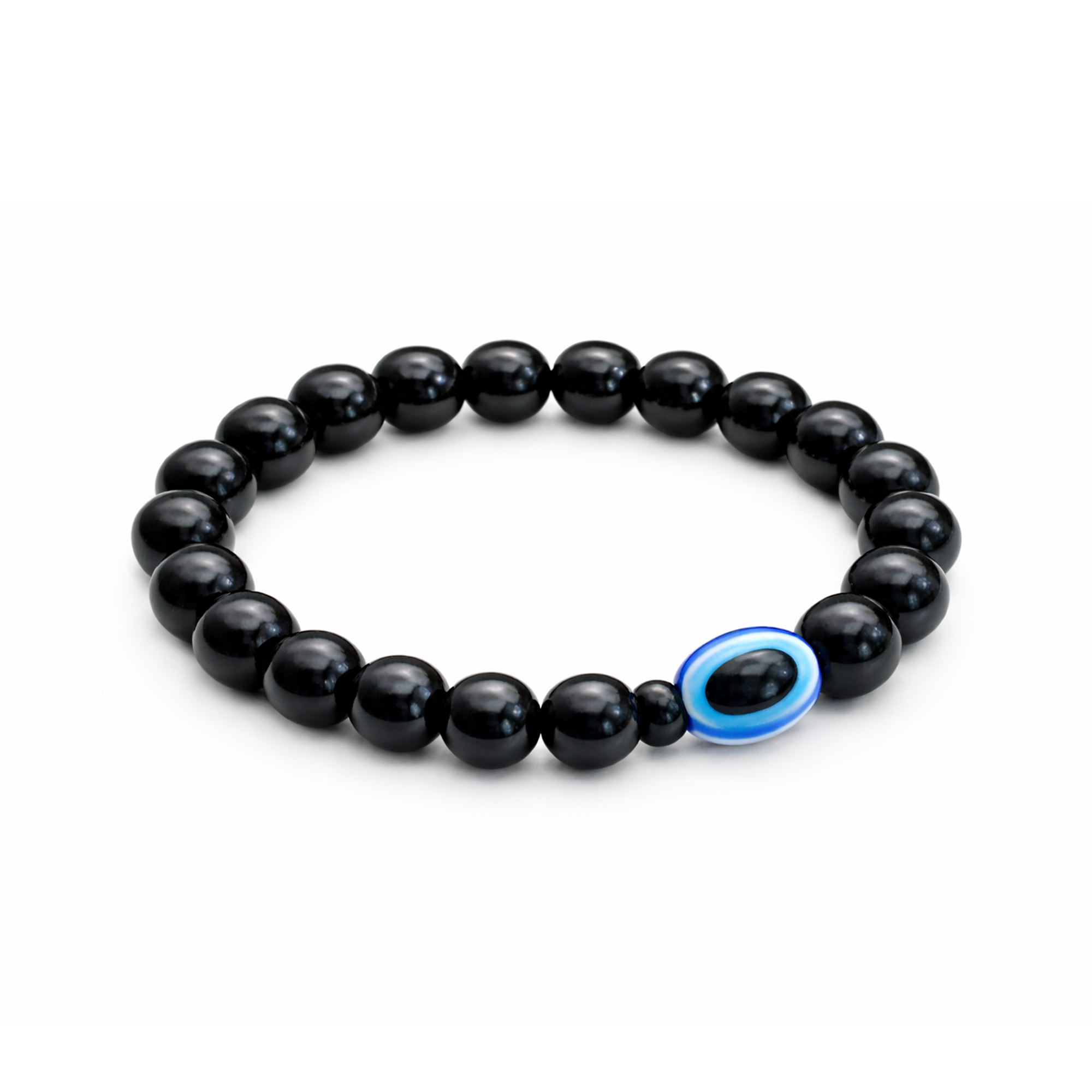 Black Onyx With Evil Eye Bracelet
