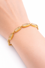Citrine Rough Chain Bracelet