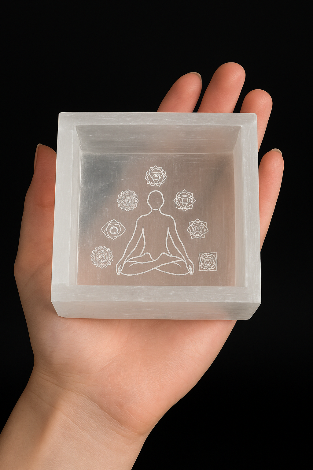 Selenite Chakra Meditation Cube