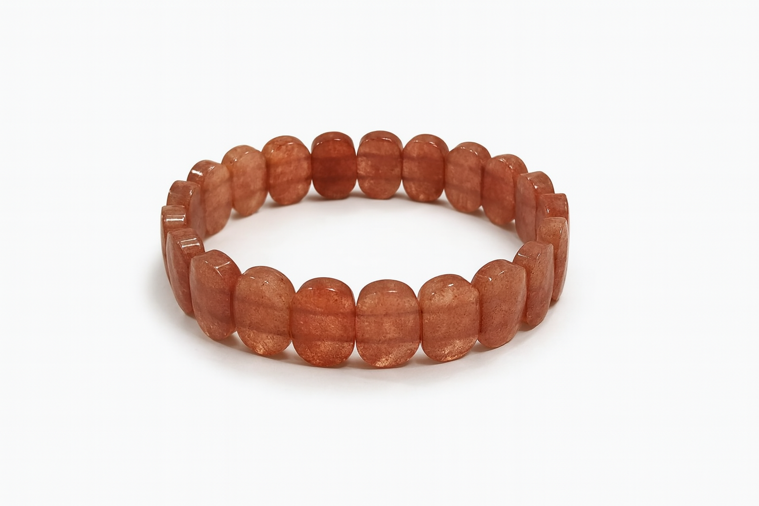 Cherry Quartz Oval Bracelet