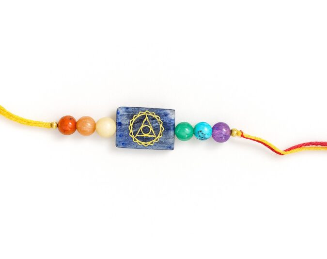 Natural Lapis Lazuli Crystal Rakhi
