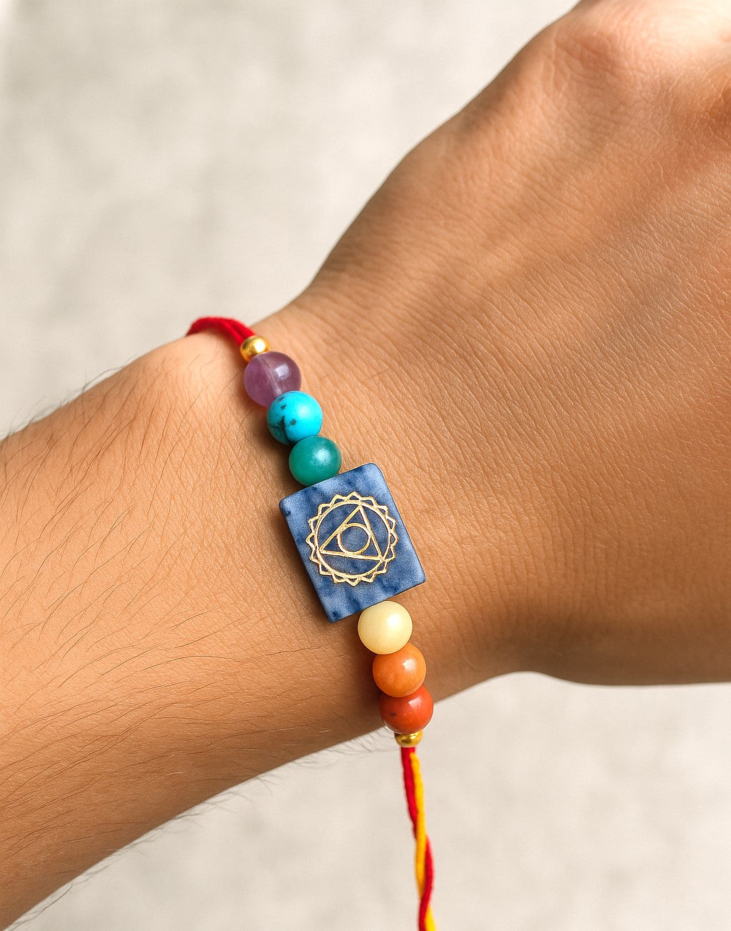 Natural Lapis Lazuli Crystal Rakhi
