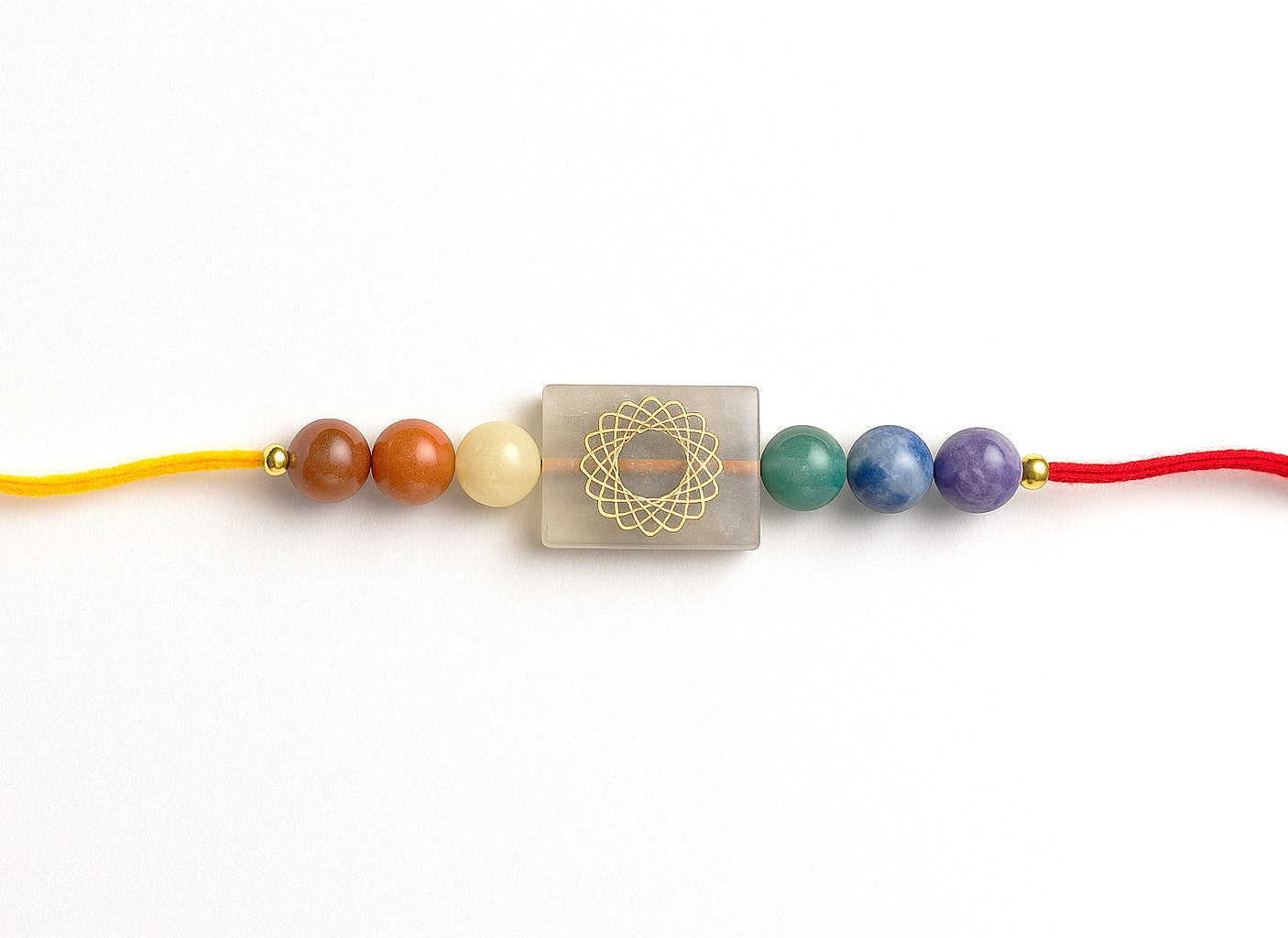 Natural Rose Quartz Crystal Rakhi