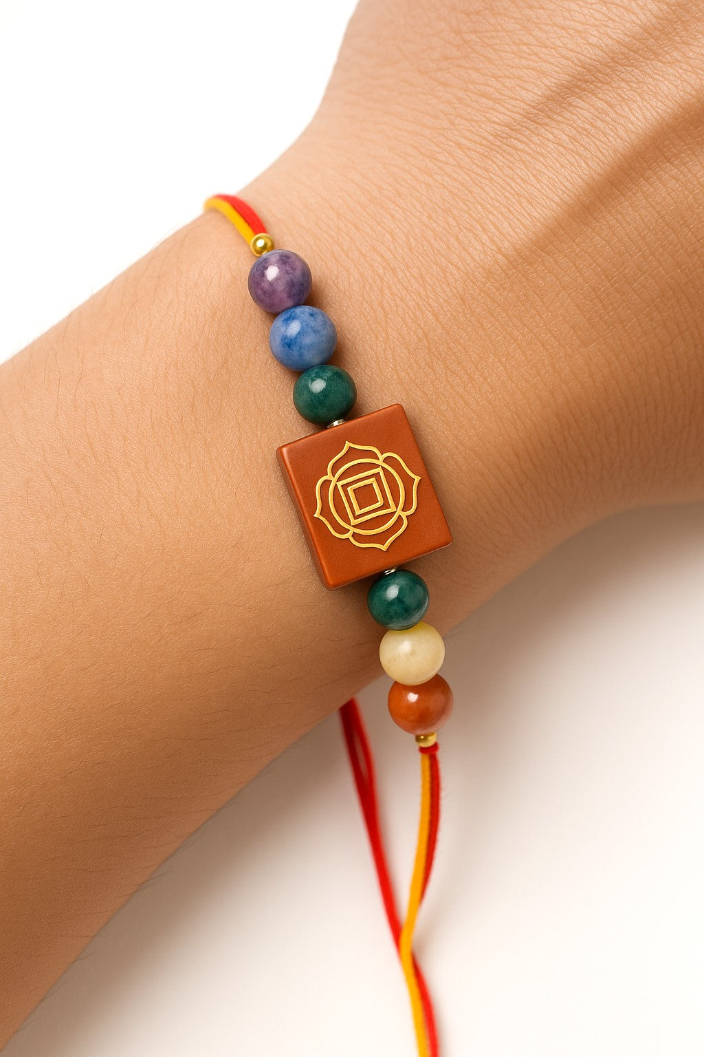 Natural Red Jasper Crystal Rakhi