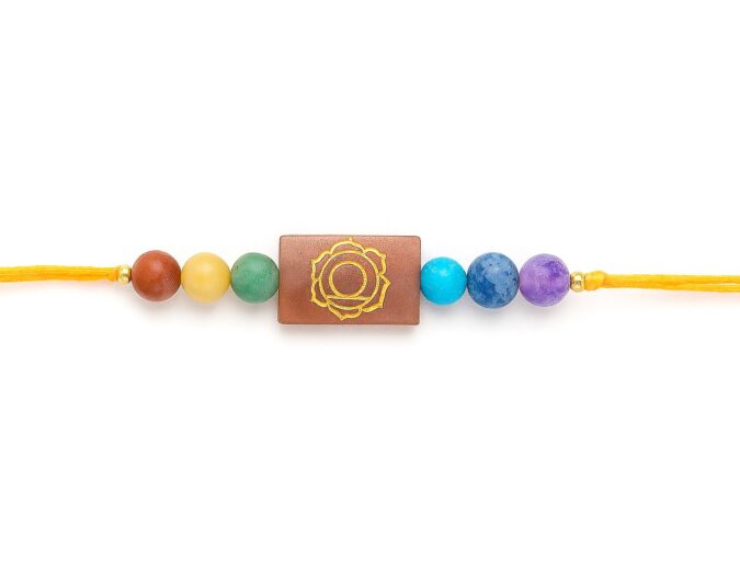 Natural Red Aventurine Crystal Rakhi