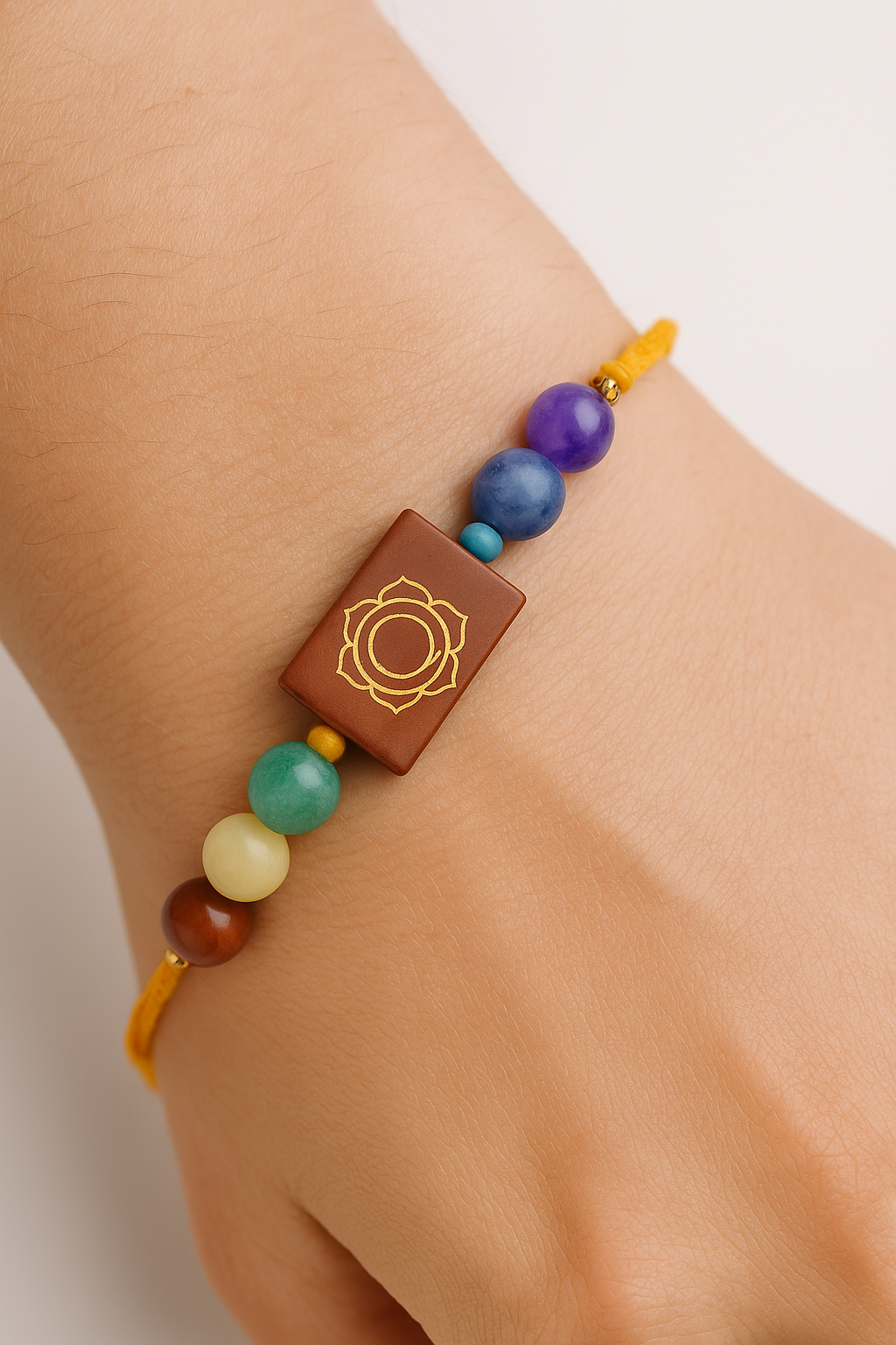 Natural Red Aventurine Crystal Rakhi