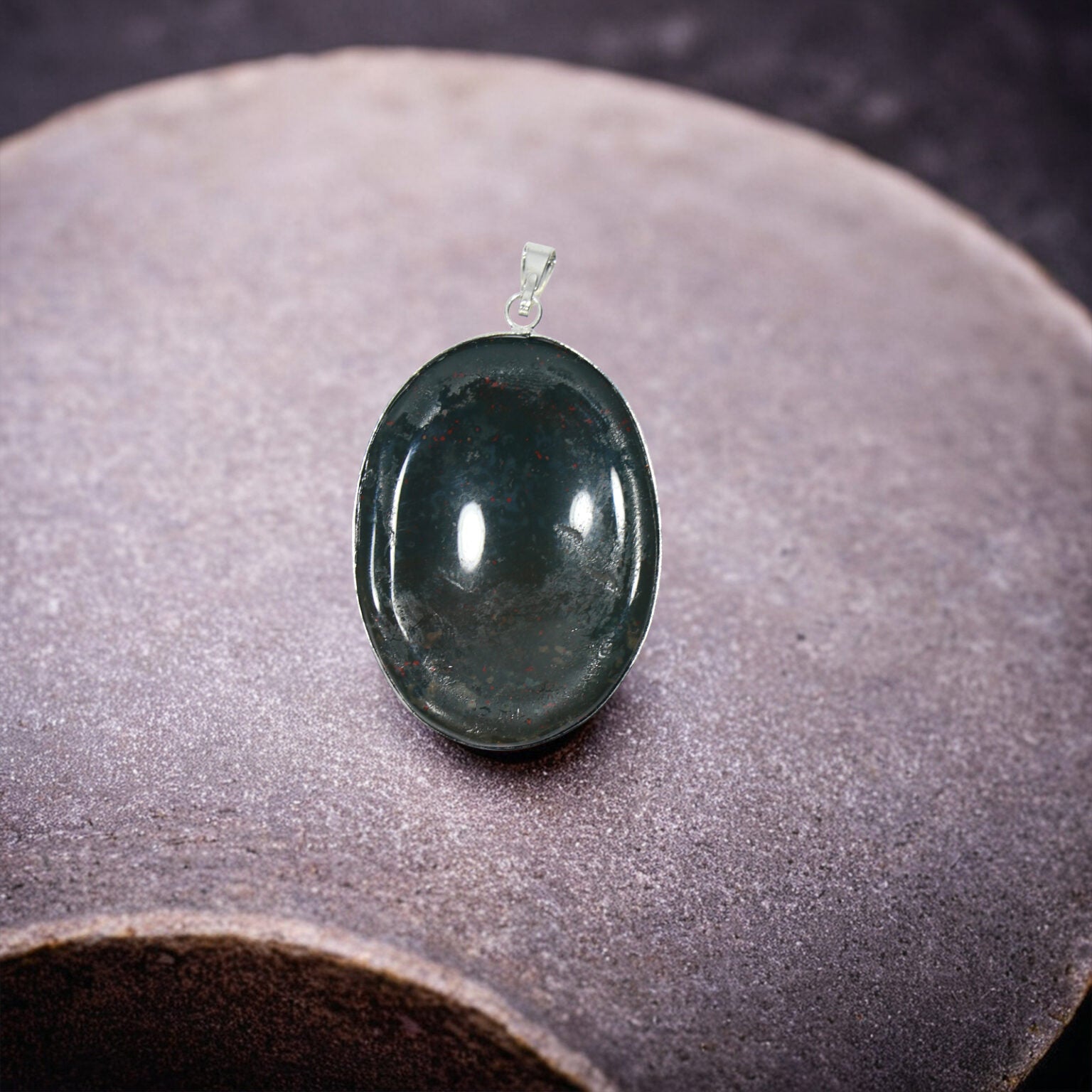 Natural Bloodstone pendant
