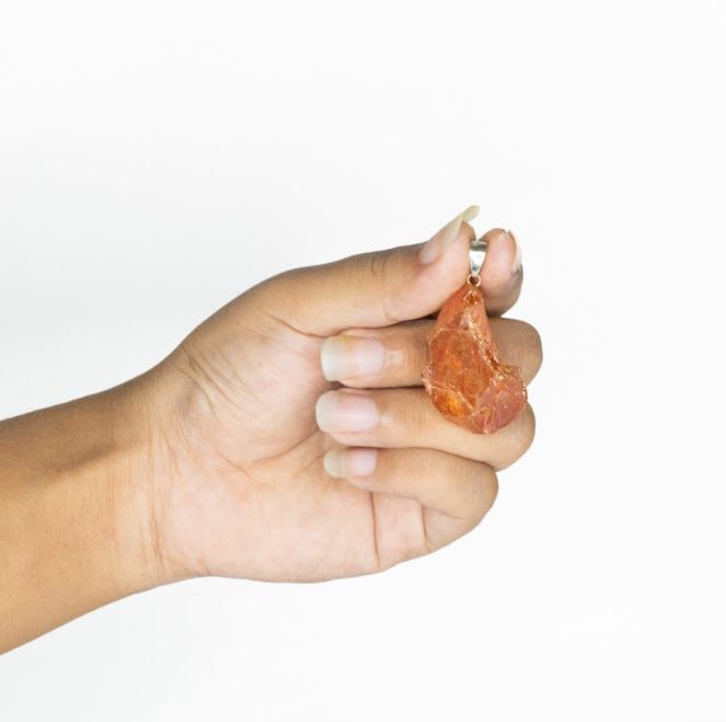 Natural Golden Aura Obsidian Pendant