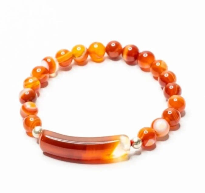 Carnelian Energy Curve Bracelet
